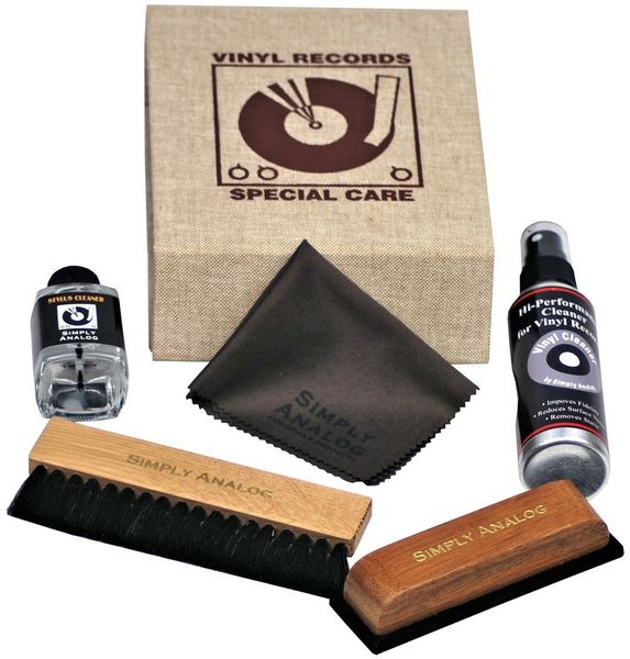 Kit Nettoyage Vinyles - Brosse Fibre De Carbone Antistatique + Chiffon Coton | Entretien Disques Audiophile