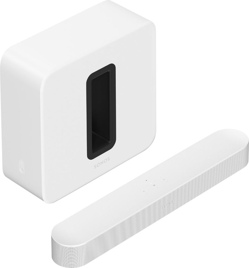 Barres de son Sonos Beam (Gen 2) + Sub Blanc (Gen 4)