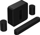 Sonos Beam Noir (Gen 2) + Era 100 Noir (la paire) + Sub (Gen 4) Noir
