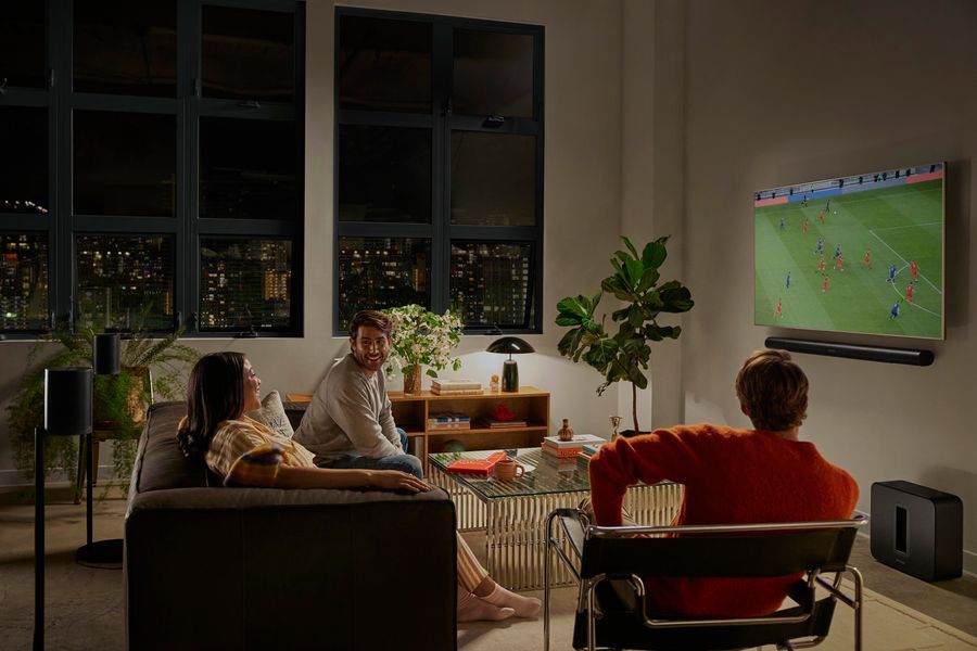 Mise en situation Sonos Arc Ultra + support mural