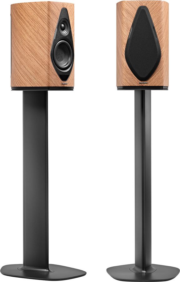 Enceintes sans fil hi-fi Sonus Faber Duetto Noyer + Stand