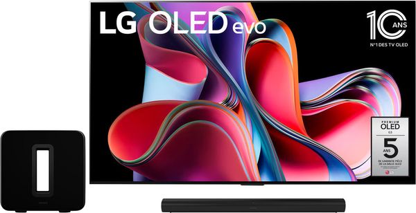 LG OLED77G3 + Arc Noir + Sub Noir (gen 3) - TV OLED sur Son-Vidéo.com