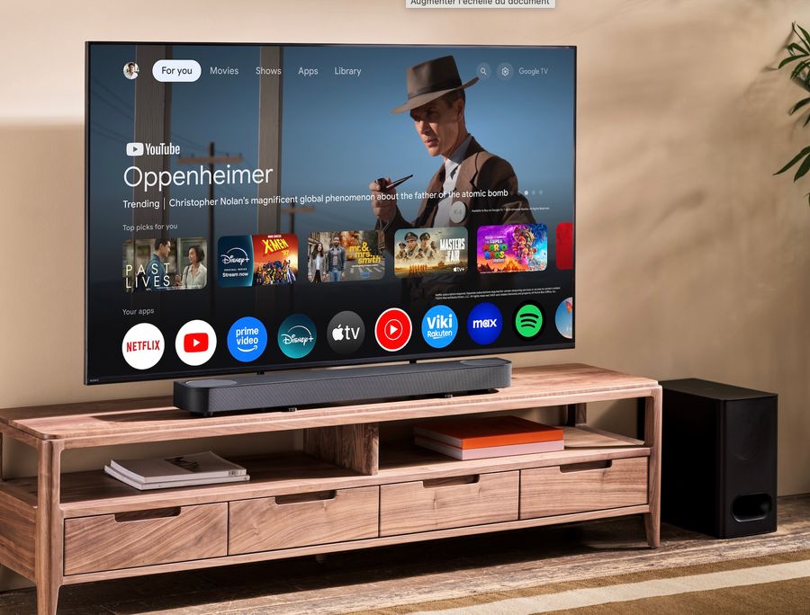 Mise en situation dans un salon de la barre de son Sony Bravia Theater Bar 6 Mise en situation Sony Bravia Theater Bar 6