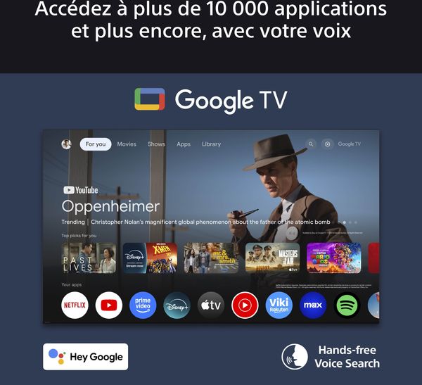 Système d'exploitation Google TV Sony 75 Bravia 3 Google TV Sony 75 Bravia 3