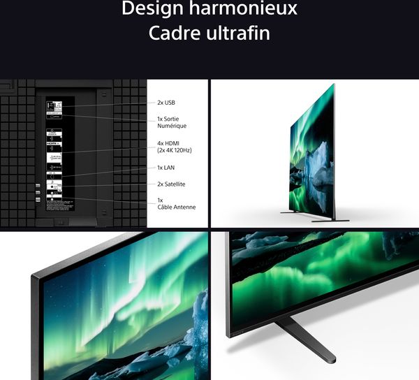 Sony 55 BRAVIA 8 (Sony 55XR80) : design harmonieux et contemporain