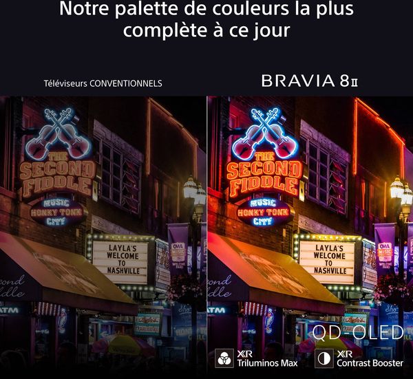 Sony 55 Bravia 8 II (K55XR8M2) : technologie QD-OLED