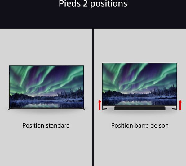 Sony 55 Bravia 8 II (K55XR8M2) : pieds 2 positions