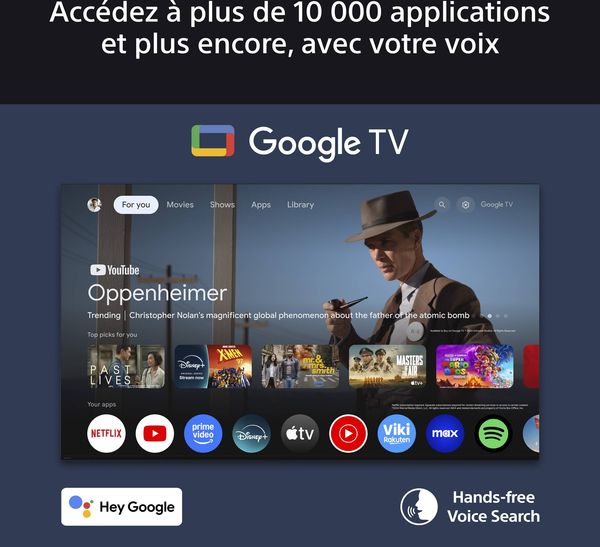 Sony 55 Bravia 8 II (K55XR8M2) : Google TV intégré