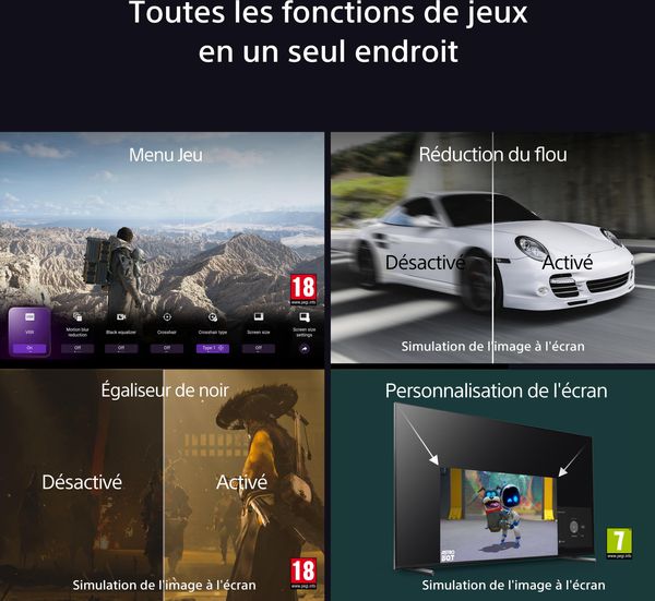 Sony 65 BRAVIA 5 optimisé pour le gaming