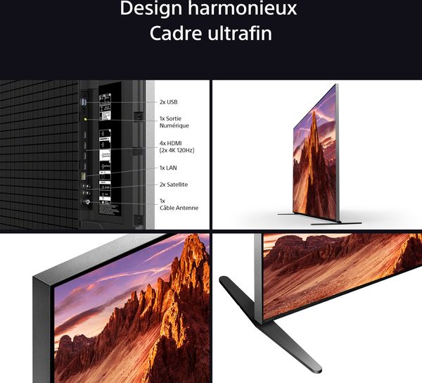  Sony 75 BRAVIA 9 (75XR90) : design harmonieux