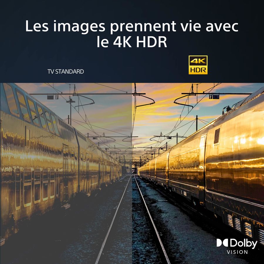 Sony KD-50X75WL : Processeur X1, compatible HDR et Dolby Vision