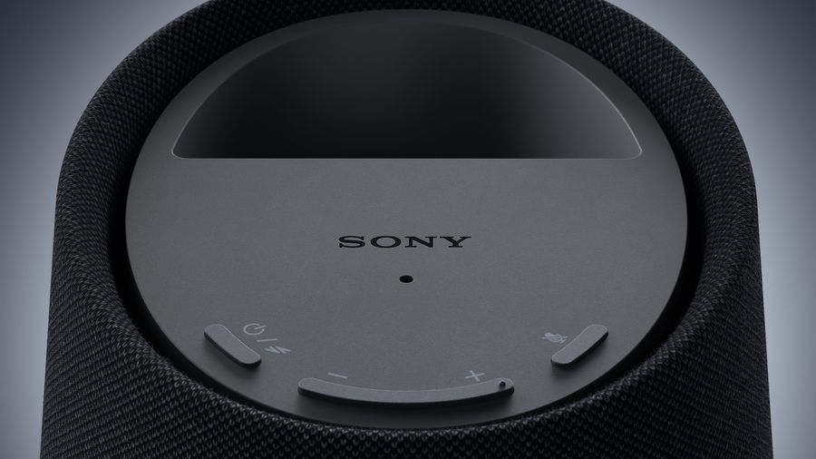 Boutons de commande sur le dessus des enceintes Sony PULSE Elevate