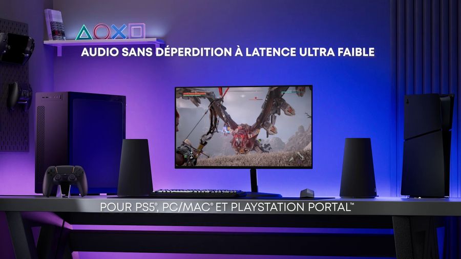 Enceintes Sony PULSE Elevate compatibles PS5, PlayStation Portal, PC et Mac