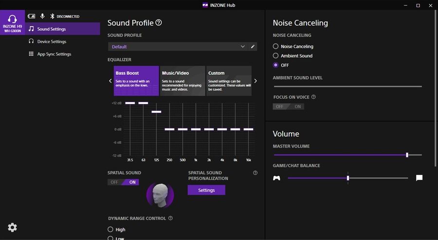 O software INZONE Hub permite configurar o headset gamer Sony INZONE H9.