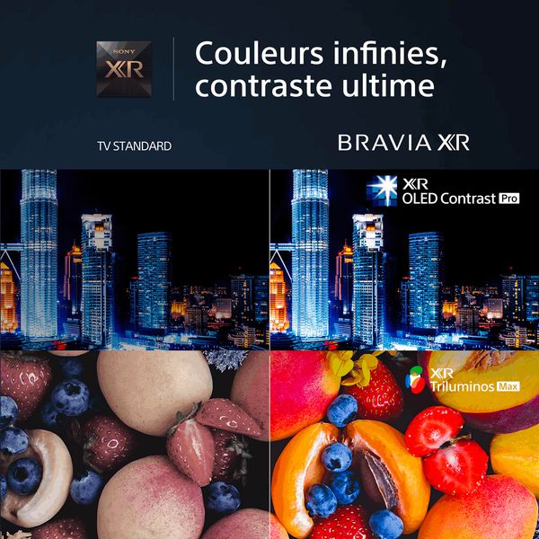 Sony XR-77A95L : traitements vidéo  Sony XR-77A95L : traitements vidéo