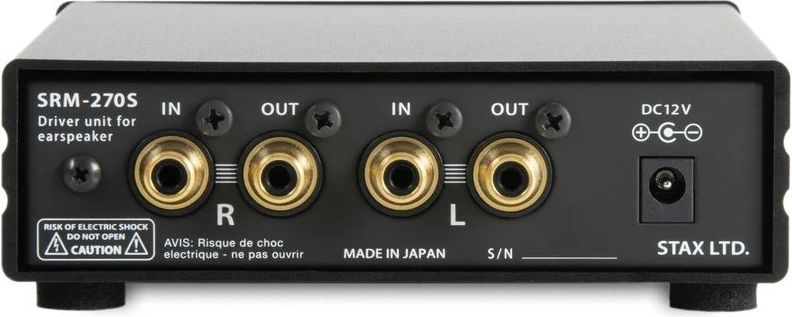 Connectique de l'ampli casque Stax SRM-270S