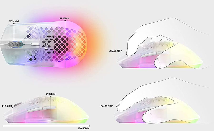 Souris gaming SteelSeries Aerox 3 sans fil