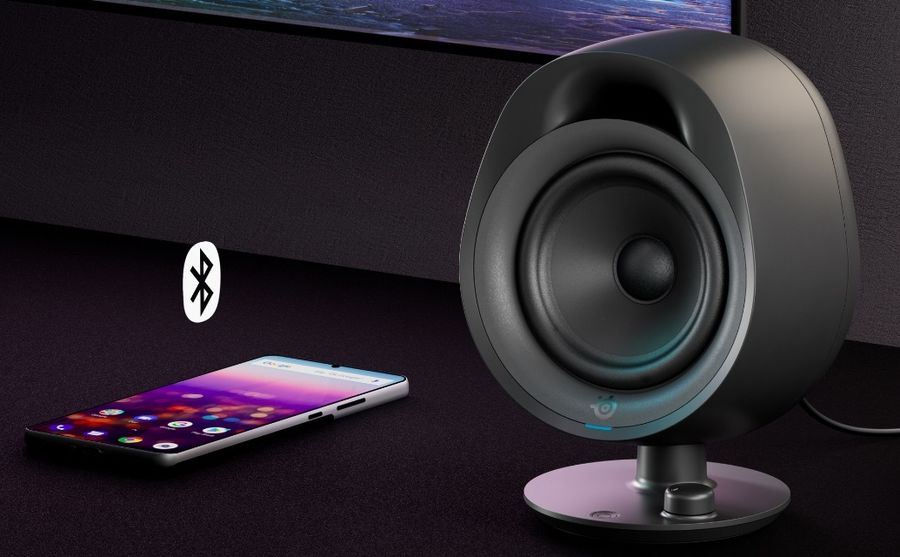 La paire d'enceintes gaming SteelSeries Arena 3 disposent d'une connexion Bluetooth