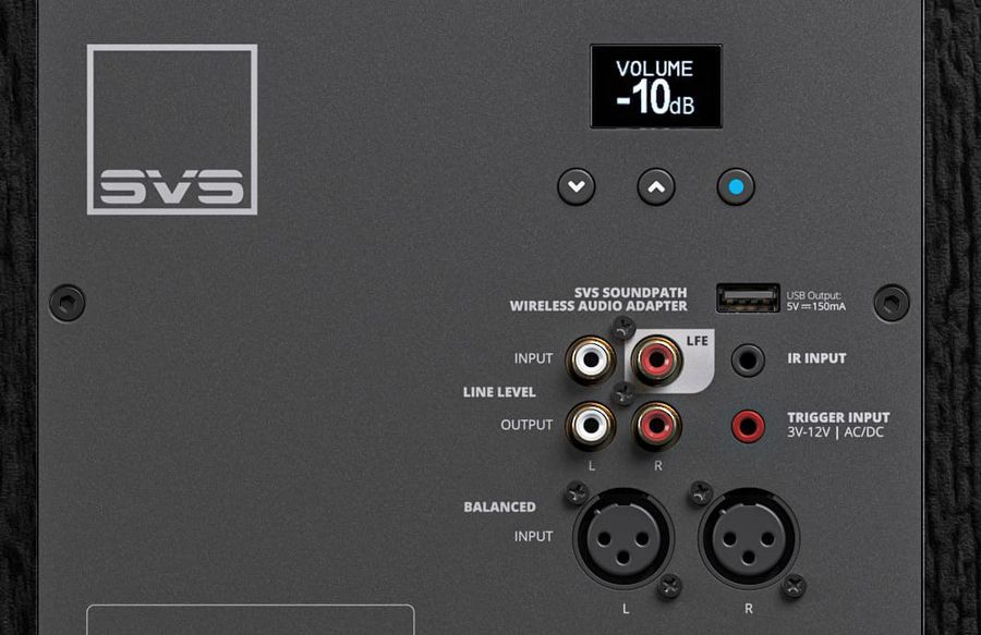 Connectique du caisson SVS PB-3000 R Evolution