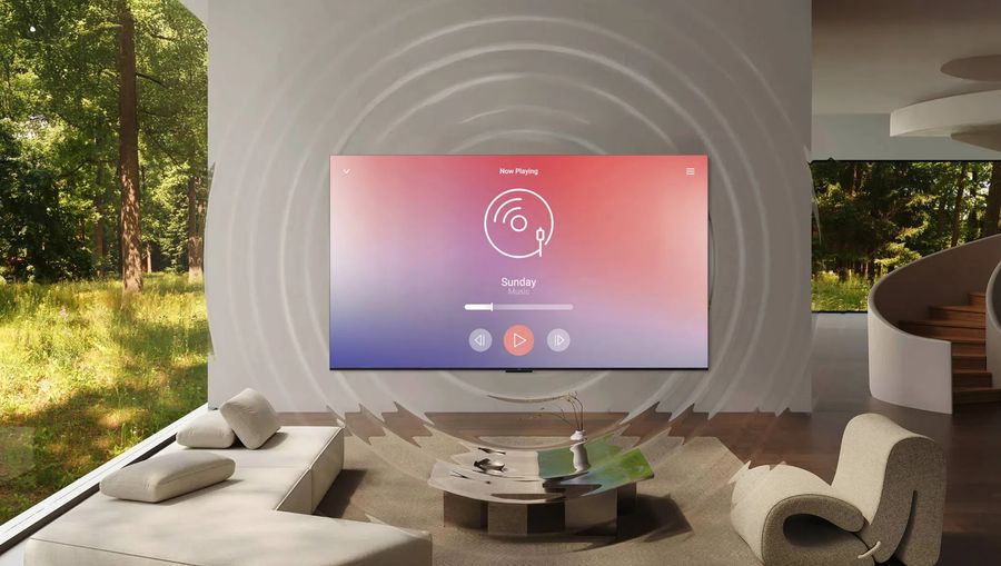 T&eacute;l&eacute;viseur TCL 75C7L avec syst&egrave;me audio Bang & Olufsen, Dolby Atmos et DTS:X.
