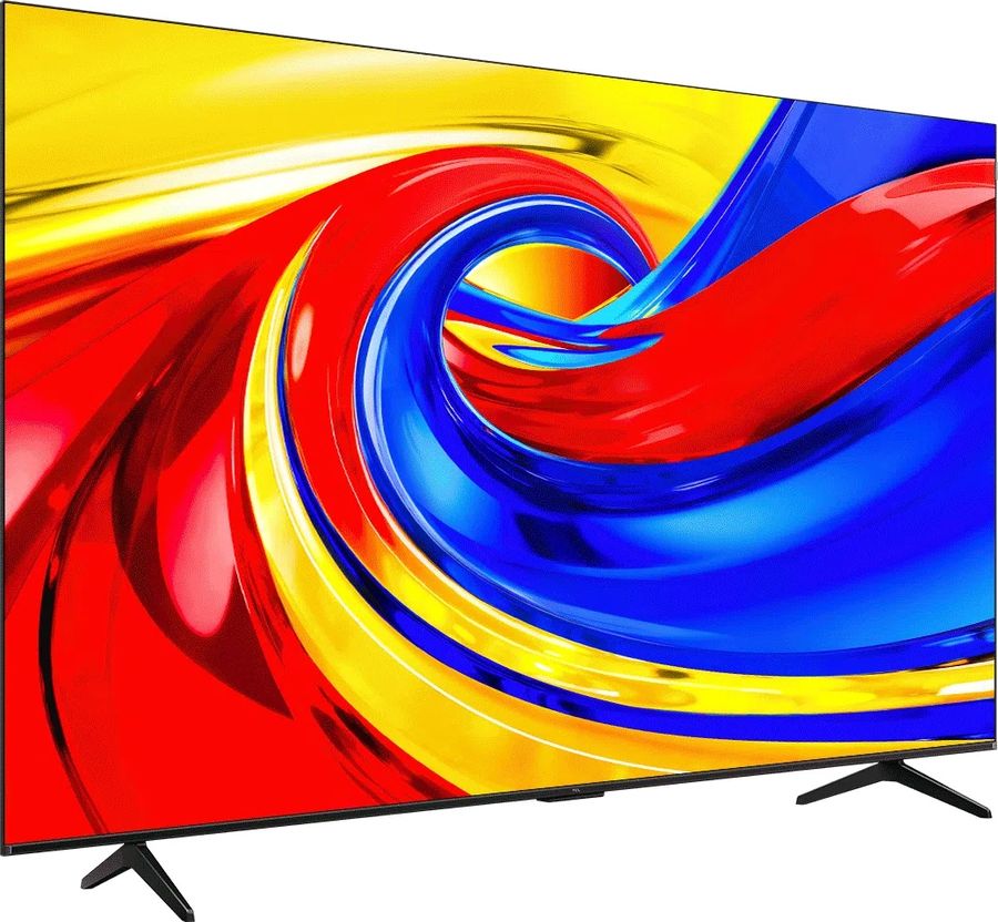 Le t&eacute;l&eacute;viseur QLED TCL 85P7L de 85 pouces profite d&rsquo;une dalle Ultra HD 4K, de Google TV et de Dolby Vision.