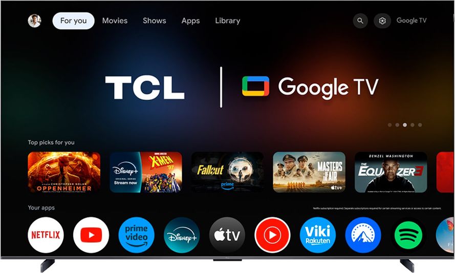 TCL 98Q9B : Google TV int&eacute;gr&eacute;, avec Google Assistant et Chromecast/Google Cast
