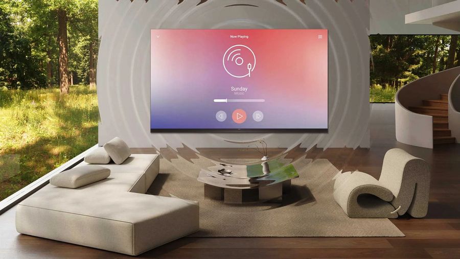 T&eacute;l&eacute;viseur TCL 98X11L avec audio Bang & Olufsen, Dolby Atmos et DTS:X.
