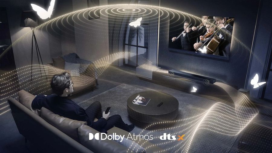 TCL Q65H avec Dolby Atmos et DTS:X pour une restitution sonore 3D fidèle et immersive.