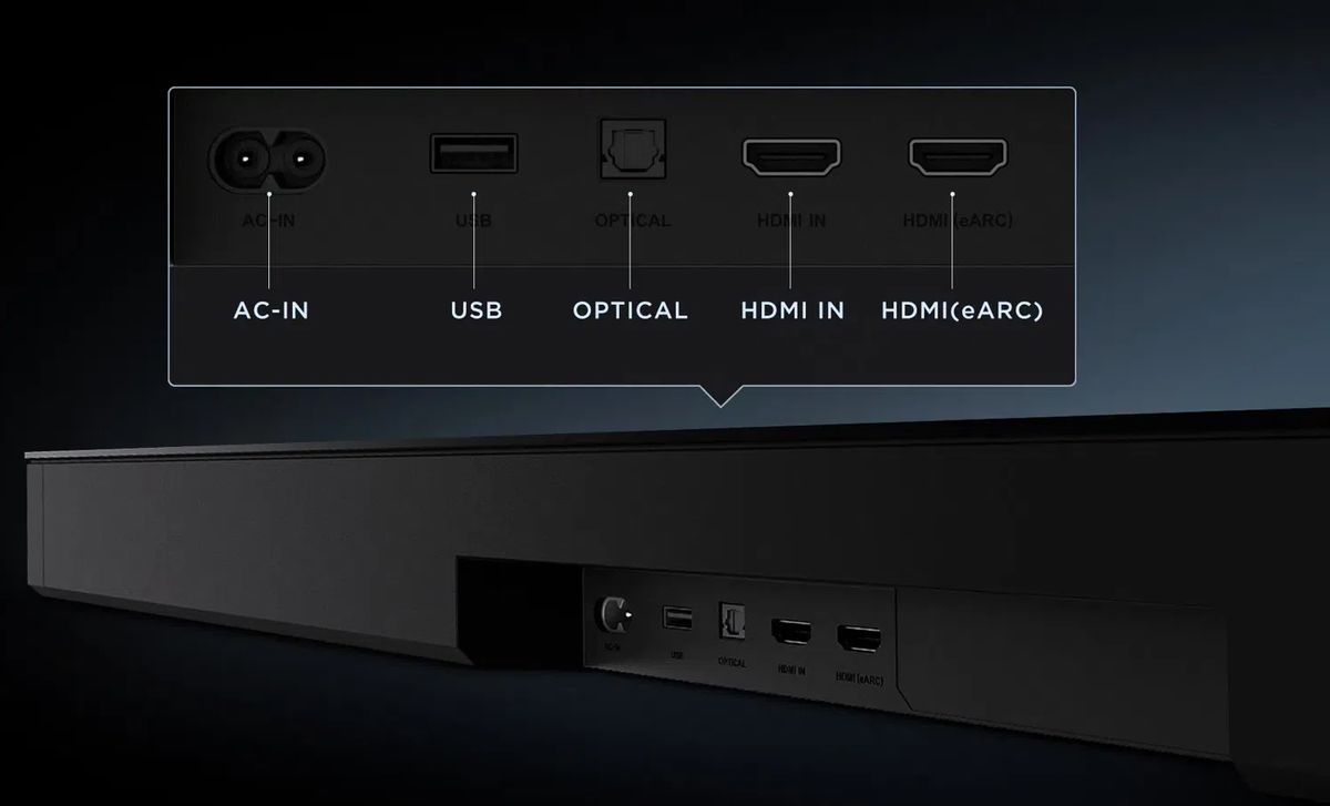 barre de son TCL Ray-Danz Q85H Connectique de la barre de son TCL Ray-Danz Q85H