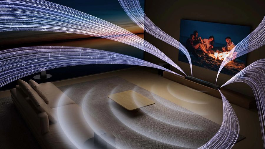 Barre de son TCL Q85H Pro avec technologie Ray•Danz pour une scène sonore étendue et immersive.