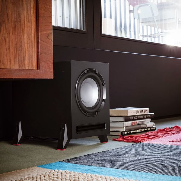 Panneaux Latéraux Pieds Intégrés Pour Subwoofer Teufel T8 - Blanc - MDF Laqué - Montage Downfire