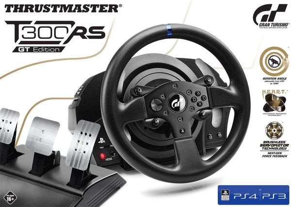 Thrustmaster T300 RS GT Edition avec son pédalier 3 pédales pour des heures  intensives de jeu vidéo compatible PC / PS3 / PS4 / PS4 Pro. Fonctionne