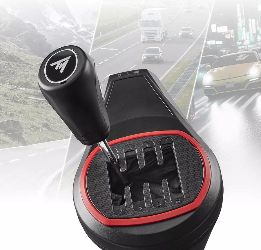 Avec ses 7 vitesse et sa marche arrière, le levier de vitesse du Thrustmaster T128 Shifter Pack offre précision et durabilité.