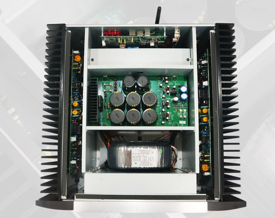 Vue interne de l'ampli Tonewinner AD-99D