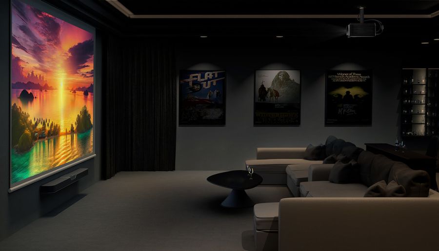  ViewSonic LX700-4KB RGB dans une salle home cinéma