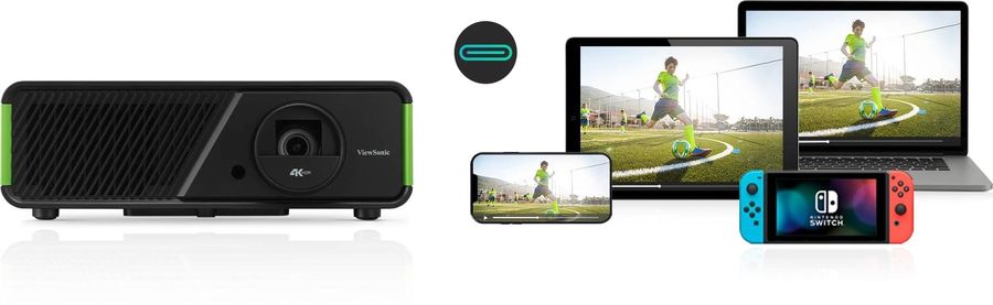 Viewsonic X1-4K : HDMI 4K 60 Hz, USB-C