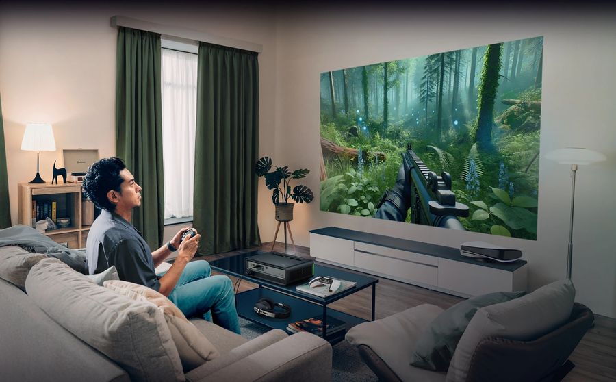 Vidéoprojecteur ViewSonic X2-4KB Pro – Expérience de jeu immersive Le vidéoprojecteur ViewSonic X2-4KB Pro projette une image 4K immersive, idéale pour le gaming et le divertissement.