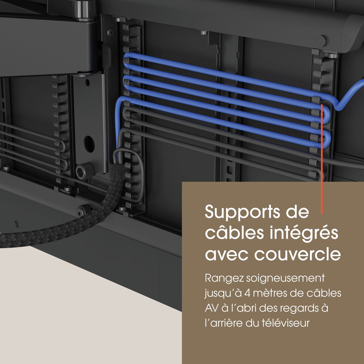 Support TV Motorisé Vogel's TVM 7675 - Pour TV 40 à 77" - Pivotant 120°, Charge 35 Kg - Contrôle Par Appli, Voix Siri Ou Télécommande - 3