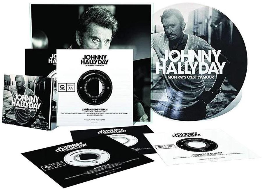 Disques vinyle Pop Rock Warner Music Johnny Hallyday Mon Pays c'est l'Amour (box)