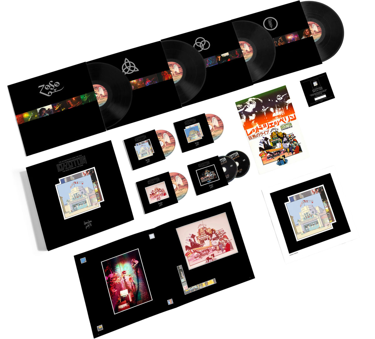 Disques vinyle Pop Rock Warner Music Led Zeppelin - The Song Remains The Same (2 CD + 4 LP + 3 DVD)