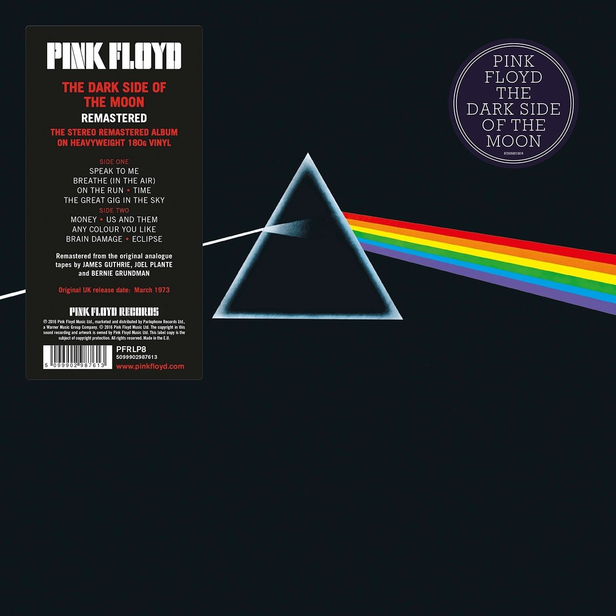 Disques vinyle Pop Rock Warner Music Pink Floyd - The Dark Side of The Moon - remastered