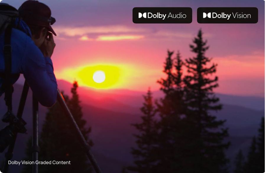 Vidéoprojecteur Xgimi Horizon S Pro offrant une expérience immersive avec Dolby Vision et Dolby Audio pour des contenus vibrants.