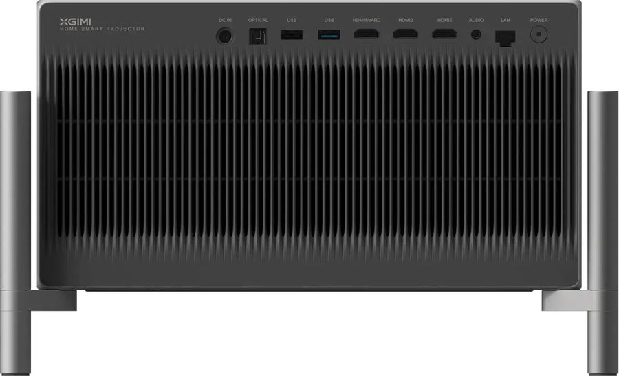 Connectique du vid&eacute;oprojecteur Xgimi TITAN Noir Pro avec trois HDMI, USB, Ethernet Gigabit, Wi-Fi 6 et Bluetooth 5.2.