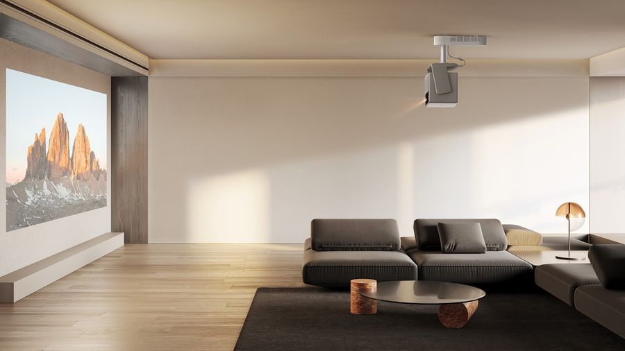 Support de plafond Xgimi Horizon en aluminium avec syst&egrave;me d&rsquo;amortissement des vibrations.