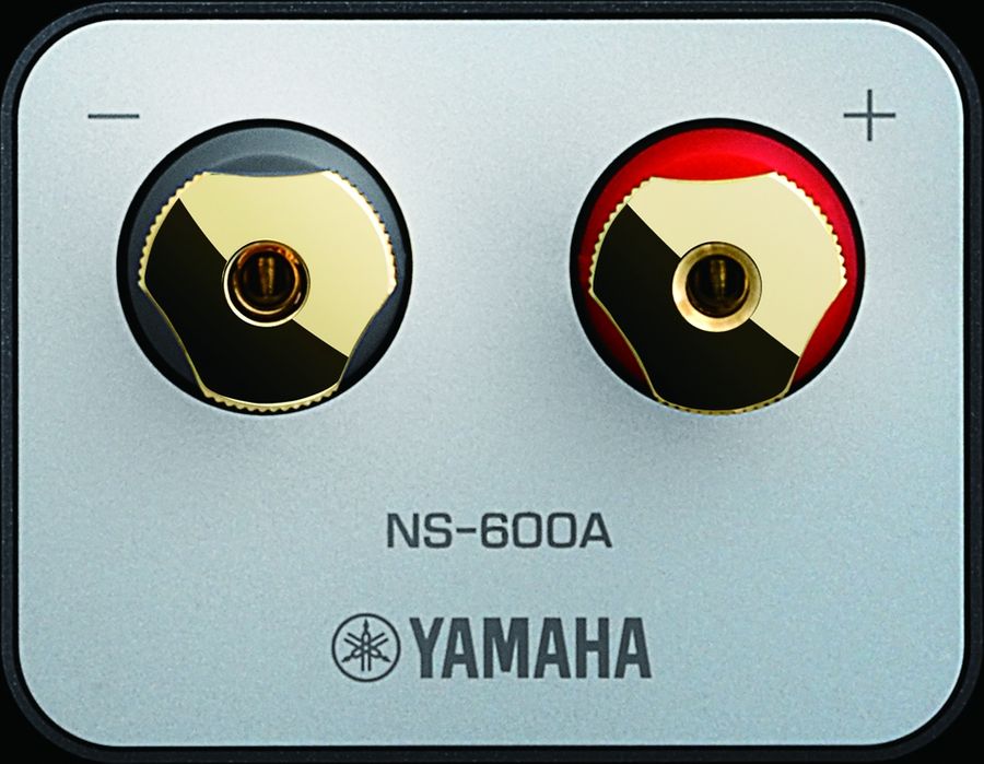 Les borniers en laiton permettent de connecter les enceintes bibliothèque Yamaha NS-600A de manière sécurisée à l'amplificateur.