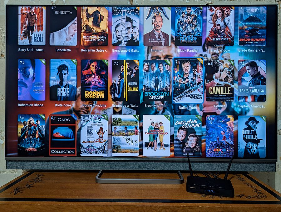 Zidoo Z9X Pro : mur d'affiches