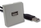 Plastron USB femelle/mâle blanc (45 x 45) SVD Pro