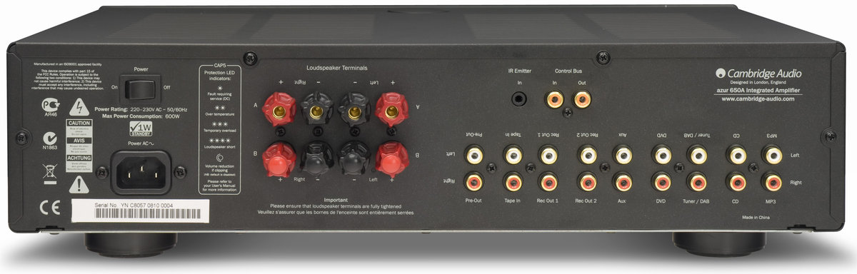 Cambridge Audio 650A Noir - Amplis hi-fi stéréo Cambridge Audio 650A Noir - Amplis hi-fi stéréo