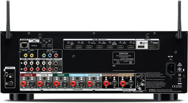 Denon AVRX2200 vue arrière