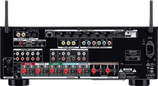 Denon AVRX3200 vue arrière
